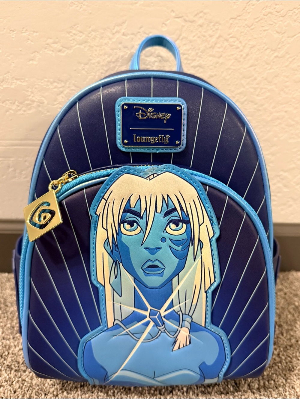 NWT Kida Nedakh Atlantis Disney Loungefly Glows in the Dark Blue Backpack